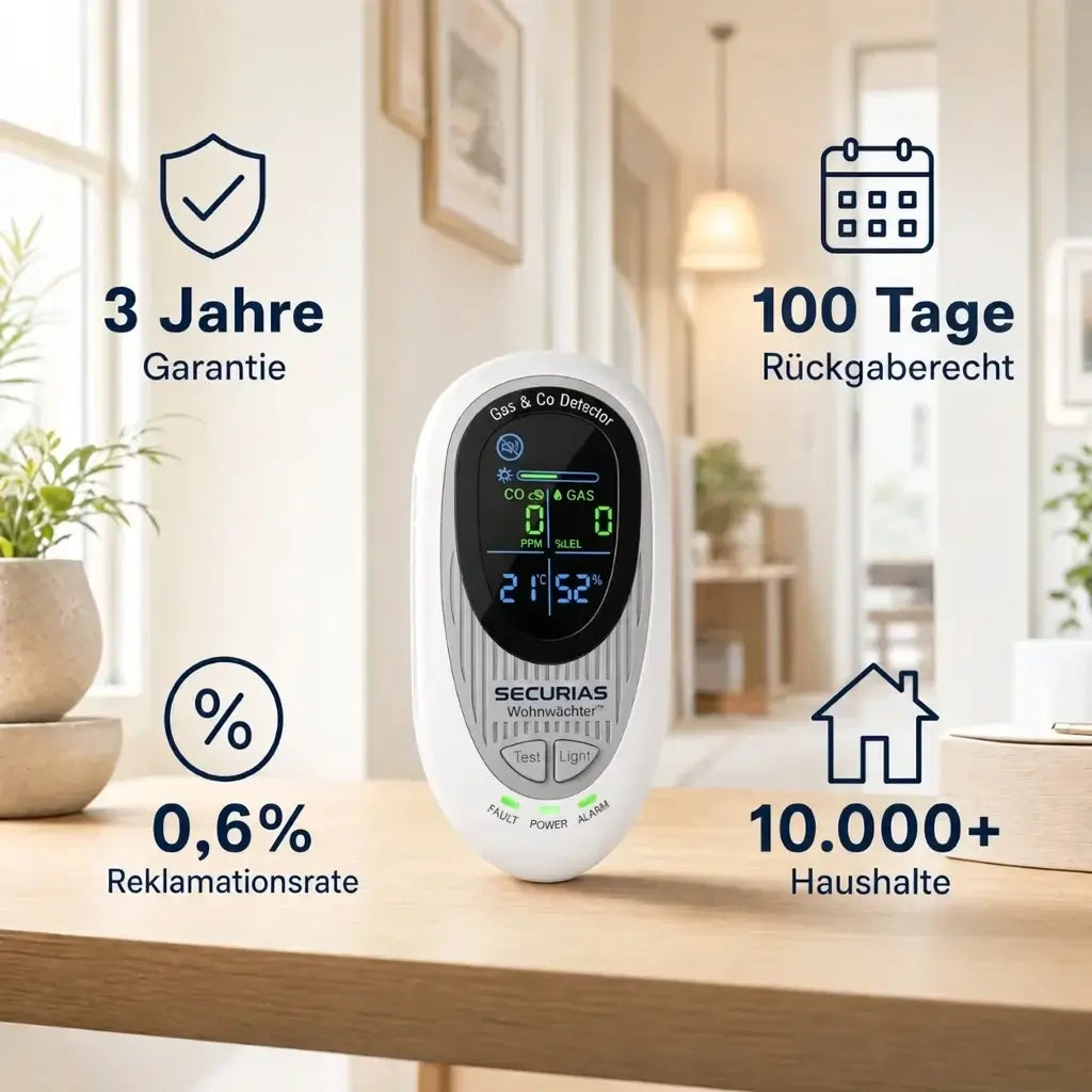 SECURIAS™ 4 in 1 CO Detektor für Wohnmobile